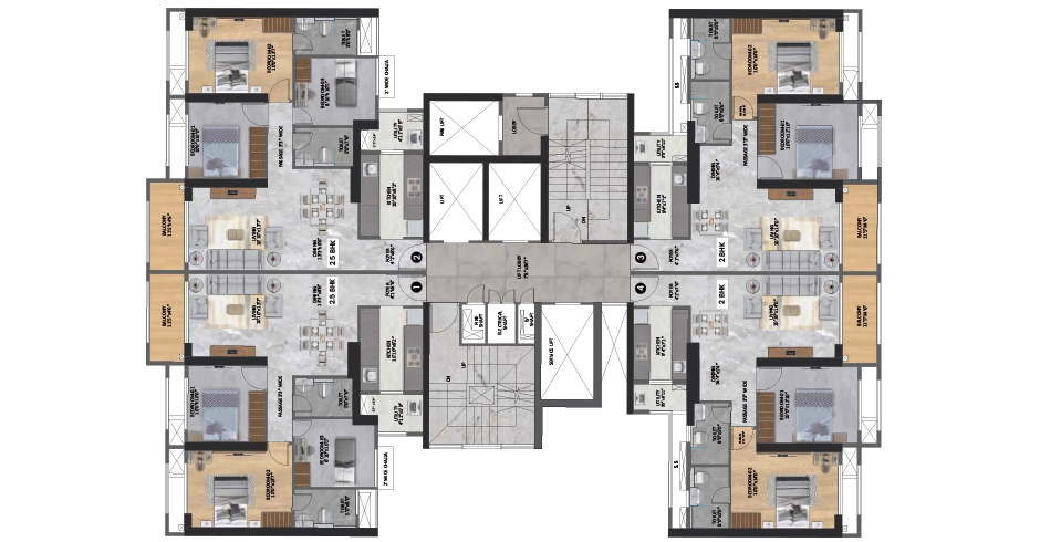Soul Of Europe Thane 1 BHK Floor Plans Soul Of Europe Thane 1 BHK Floor Plans